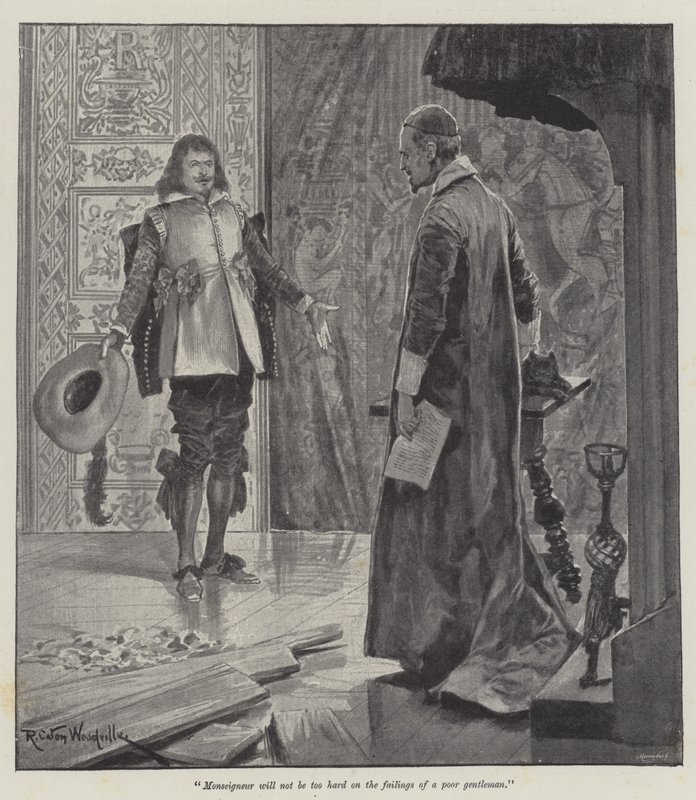 Unter dem roten Mantel, von Stanley J Weyman von Richard Caton Woodville junior