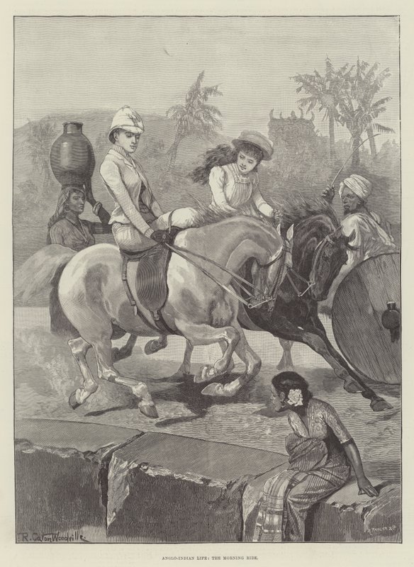 Anglo-Indisches Leben, der Morgenritt von Richard Caton Woodville junior
