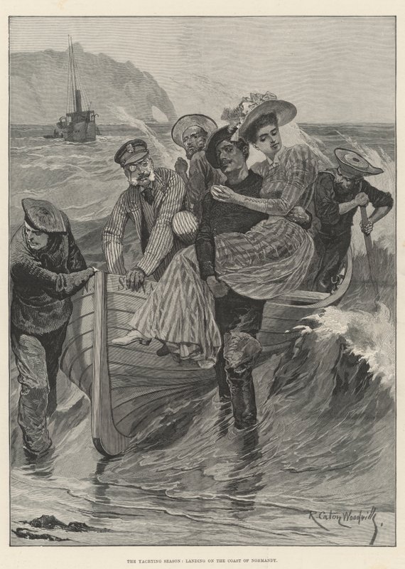 Die Segelsaison, Landung an der Küste der Normandie von Richard Caton Woodville junior