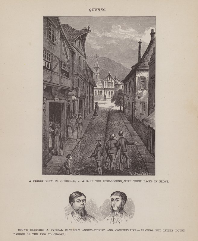 Seite aus Die amerikanische Tour von Messrs Brown, Jones und Robinson (Gravur) von Richard Doyle