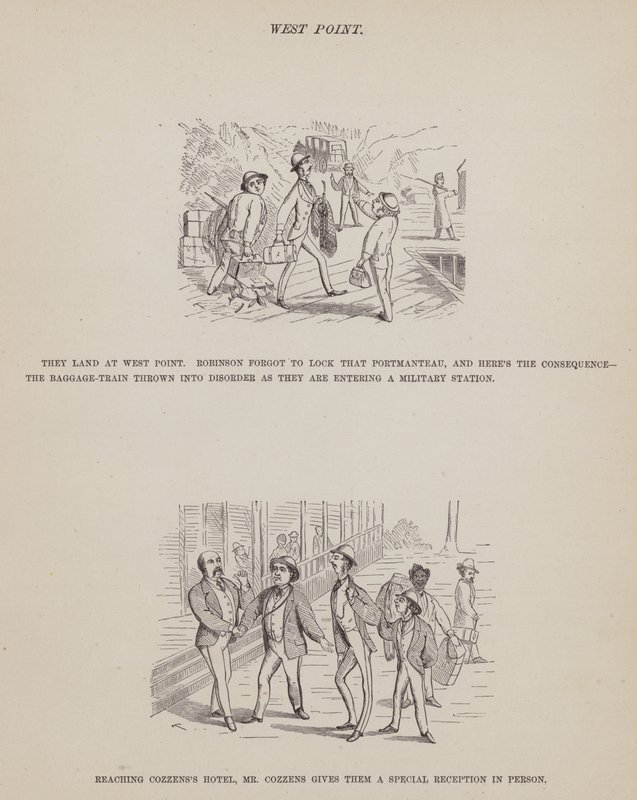 Seite aus Die amerikanische Tour von Herrn Brown, Jones und Robinson von Richard Doyle
