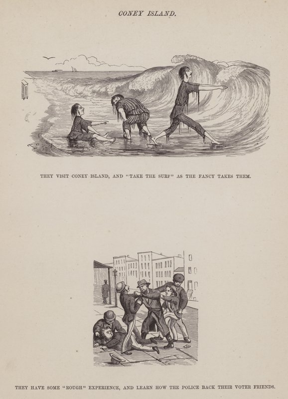 Seite aus Die amerikanische Tour von Herrn Brown, Jones und Robinson (Gravur) von Richard Doyle