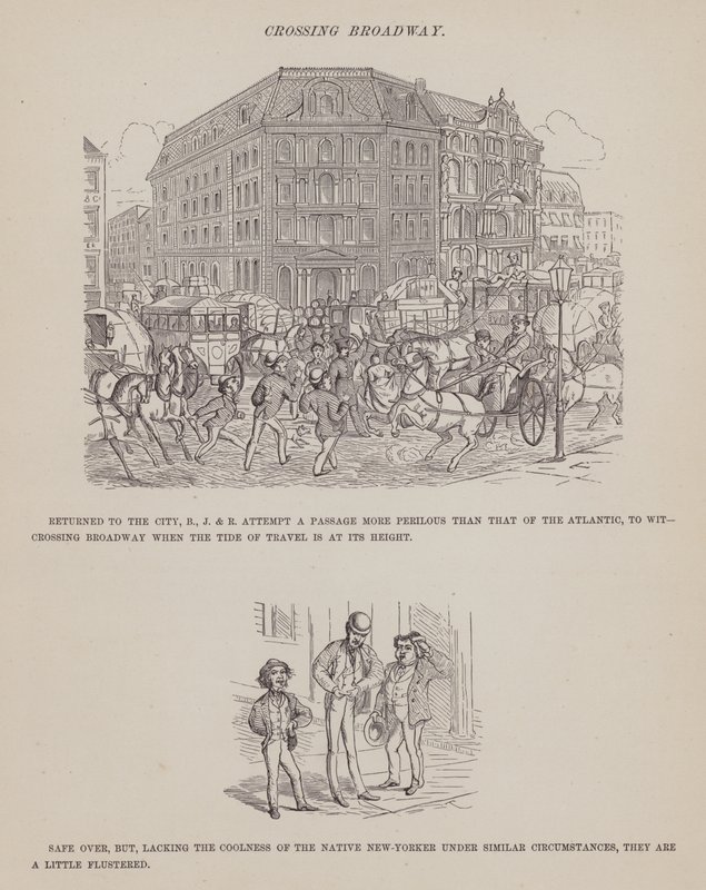 Seite aus Die amerikanische Tour von Herrn Brown, Jones und Robinson (Gravur) von Richard Doyle