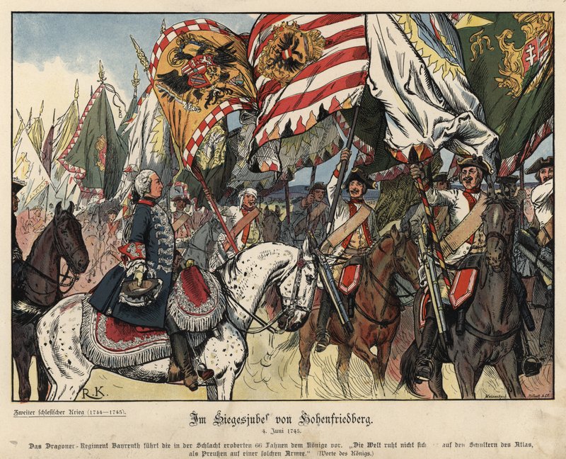 Feiern des Sieges in der Schlacht bei Hohenfriedeberg von Richard Knoetel