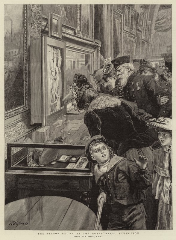 Die Nelson-Relikte auf der Royal Naval Exhibition von Robert Barnes