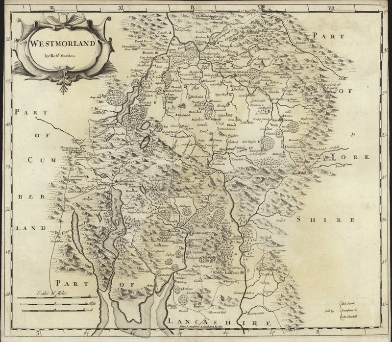 Karte von Westmorland von Robert Morden