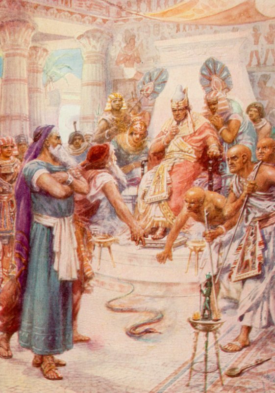 Moses und Aaron vor dem Pharao von Robert Ambrose Dudley