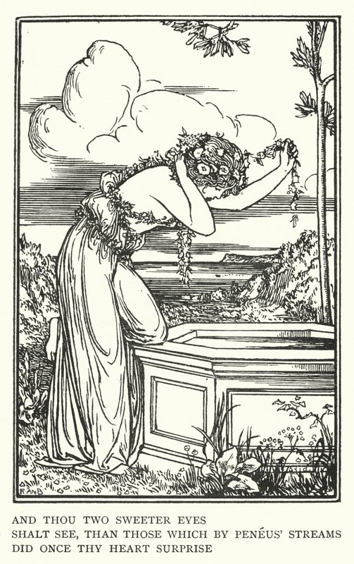 Und du wirst zwei süßere Augen sehen, als die, die einst dein Herz an den Peneus-Strömen überraschten von Robert Anning Bell