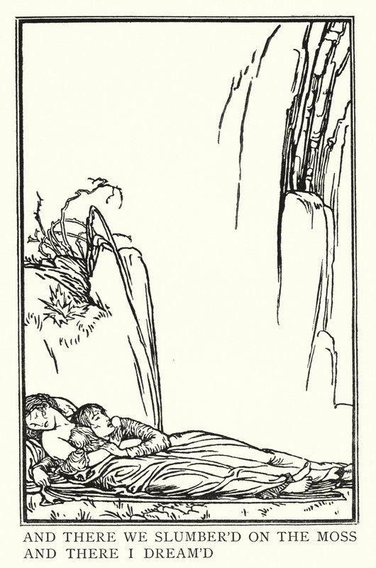Illustration für Gedichte von John Keats: La Belle Dame Sans Merci von Robert Anning Bell
