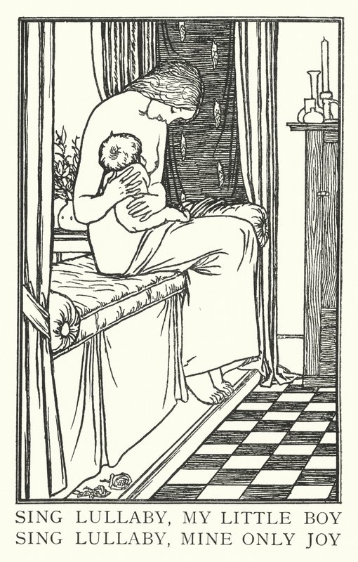 Sing Schlaflied, mein kleiner Junge, sing Schlaflied, meine einzige Freude von Robert Anning Bell