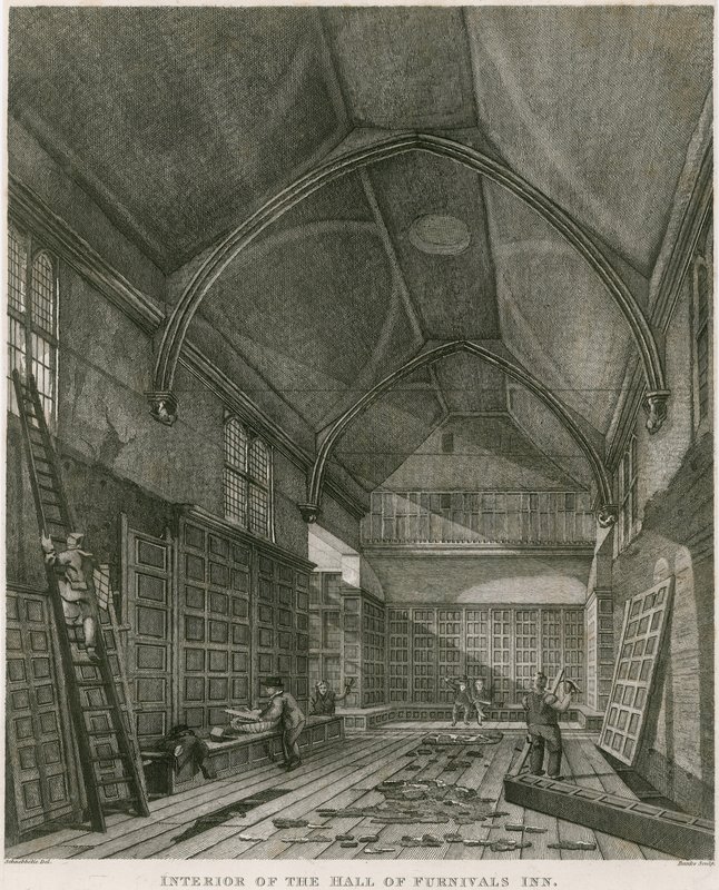 Innenansicht der Halle von Furnival