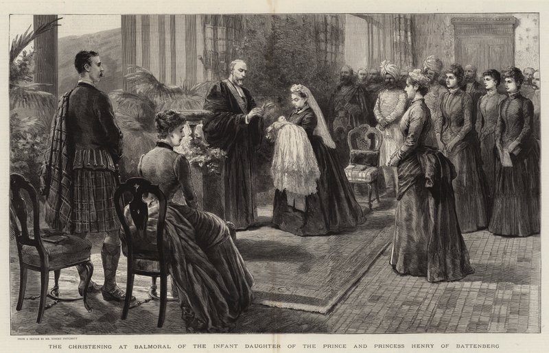 Die Taufe in Balmoral der Tochter des Prinzen und der Prinzessin Henry von Battenberg von Robert Pritchett