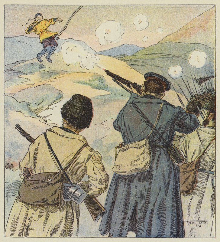 Kapitän Kryjanwoshi erschoss einen Chinesen mit einem Gewehrschuss von Robert Salles