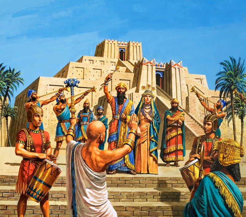 Babylonischer Tempel zu Ehren von Sargon von Roger Payne