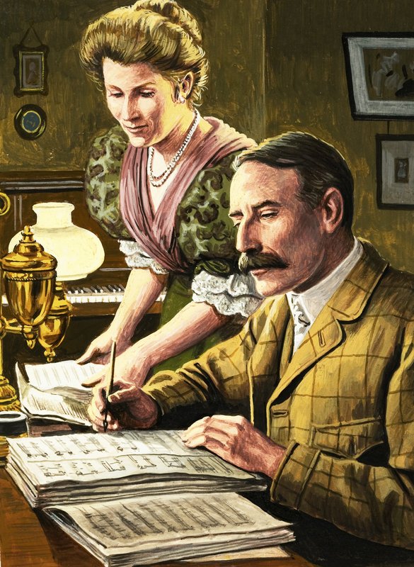 Edward Elgar und seine Frau Caroline Alice von Roger Payne