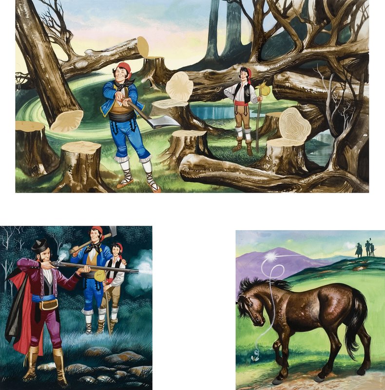 Illustrationen zu Michael und die mächtigen Männer von Ron Embleton