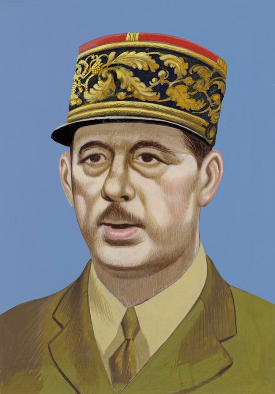 Porträt von Charles De Gaulle von Ron Embleton