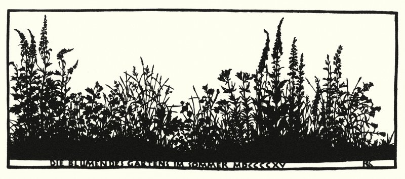 Seite aus Hausliches Leben, Silhouetten von Rudolf Koch von Rudolf Koch