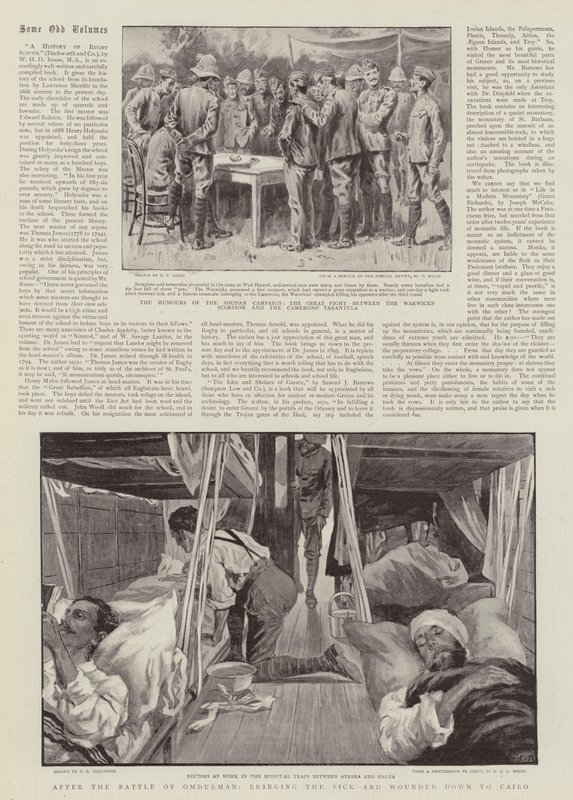 Nach der Schlacht von Omdurman, die Kranken und Verwundeten nach Kairo bringen von S.T. Dadd