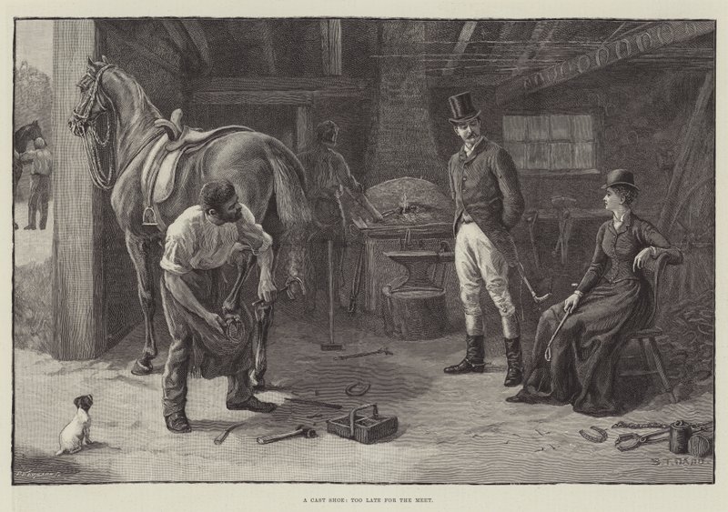 Ein verlorenes Hufeisen, zu spät für das Treffen von S.T. Dadd