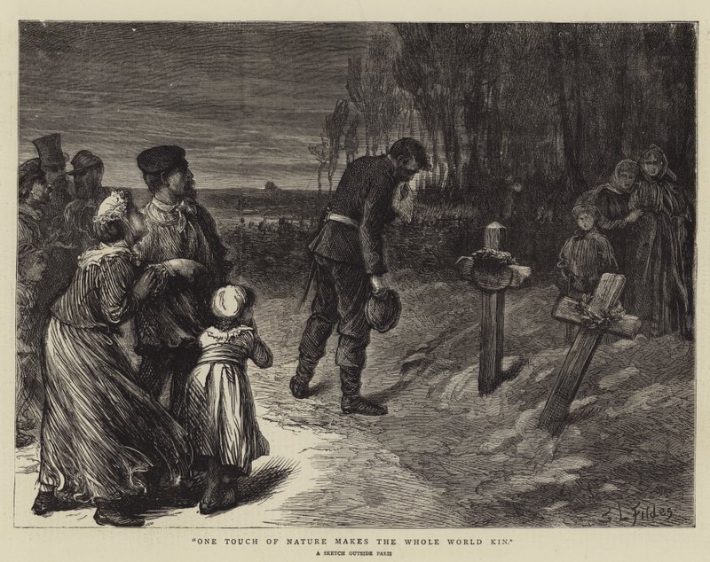 Eine Berührung der Natur macht die ganze Welt verwandt von Samuel Luke Fildes