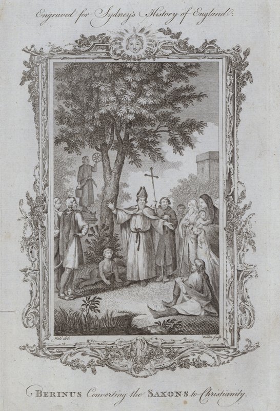 Berinus bekehrt die Sachsen zum Christentum von Samuel (after) Wale