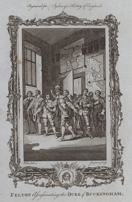 Felton ermordet den Herzog von Buckingham (Gravur) von Samuel (after) Wale