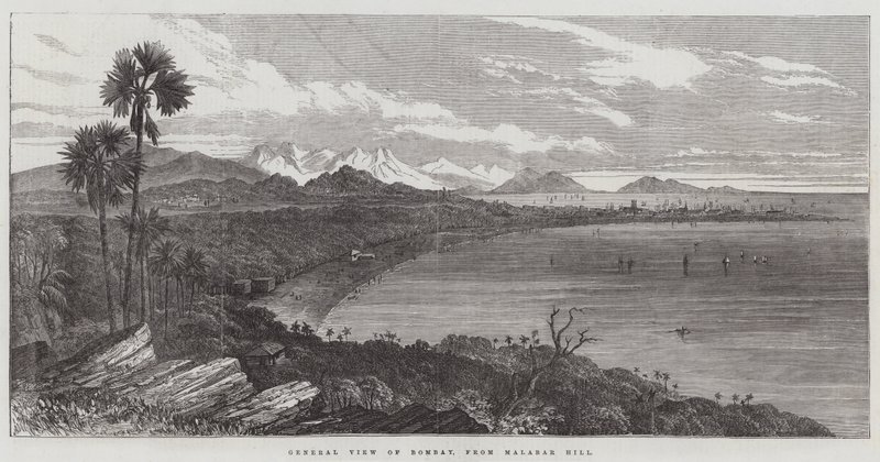 Gesamtansicht von Bombay, vom Malabar Hill von Samuel Read