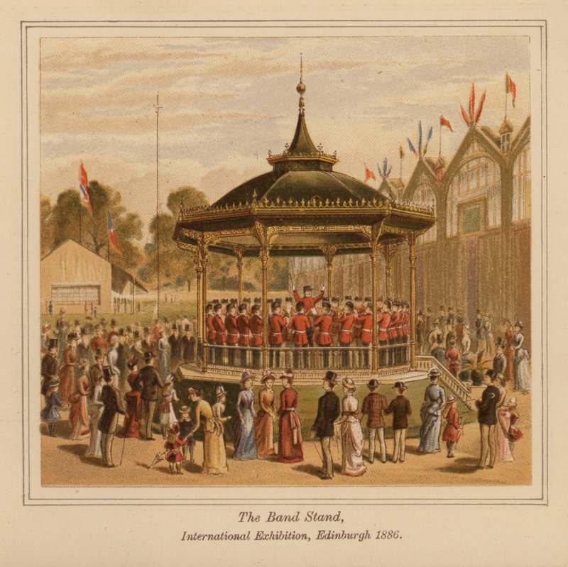 Der Musikpavillon, Internationale Ausstellung, Edinburgh von Scottish School