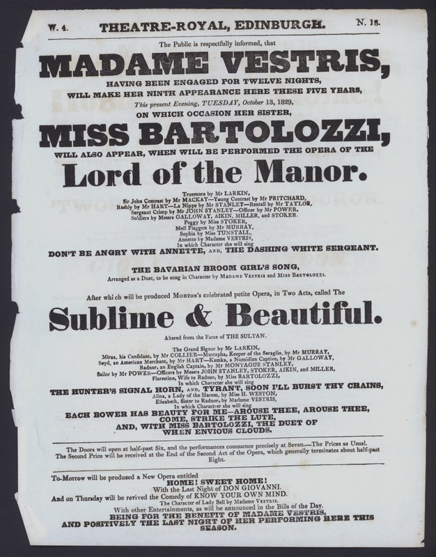 Theaterprogramm für das Theatre Royal, Edinburgh von Scottish School