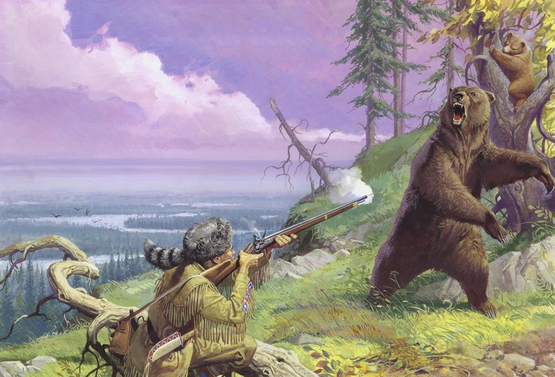 Daniel Boone bahnt den Wilderness Trail von Severino Baraldi