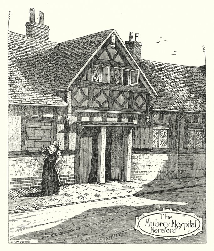 Das Aubrey-Hospital, Hereford von Sidney Heath