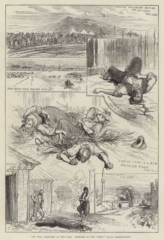Der Krieg, Massaker in Yeni Zara von Sir John Charles Robinson