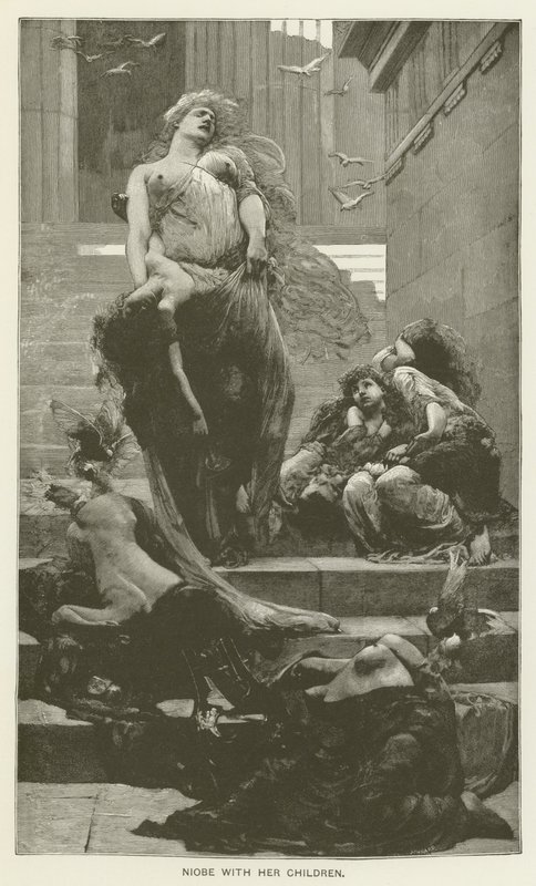 Niobe mit ihren Kindern von Solomon Joseph Solomon