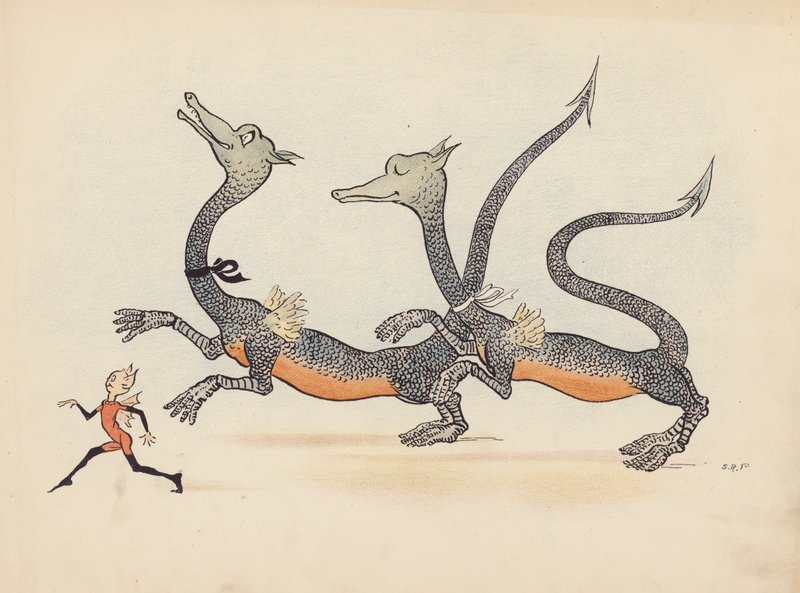 Illustration für Little Twin Dragons von S Rosamond Praeger von Sophia Rosamond Praeger