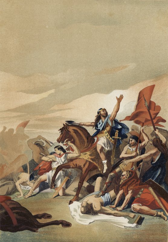 Schlacht von Tolbiac, 496 von Spanish School