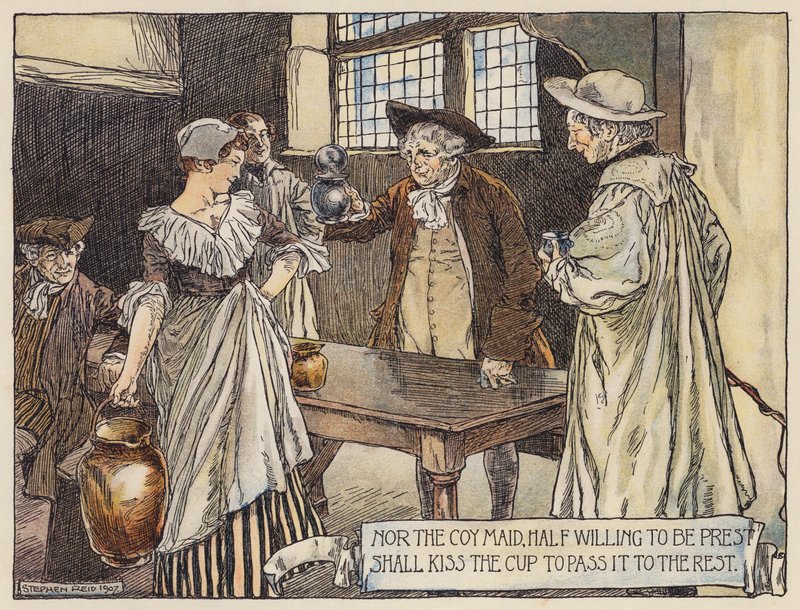 Illustration für Das verlassene Dorf von Oliver Goldsmith von Stephen Reid