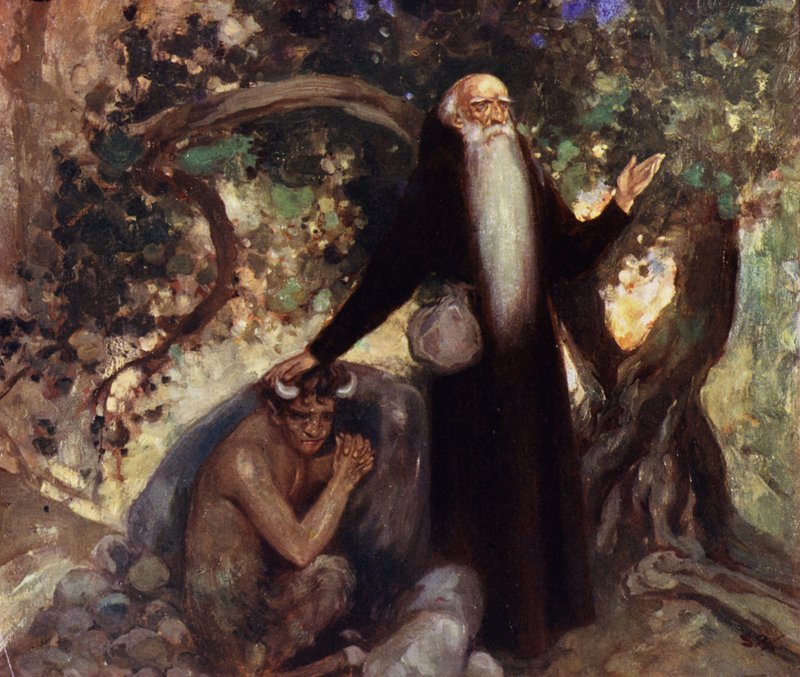 Der heilige Antonius und der Satyr von Stephen Reid