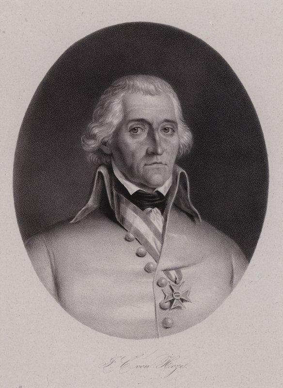 Friedrich Freiherr von Hotze, in der Schweiz geborener General in der österreichischen Armee während der Französischen Revolutionskriege von Swiss School