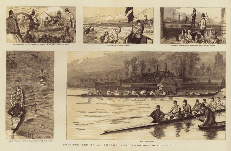 Erinnerungen an ein Oxford- und Cambridge-Bootsrennen von Sydney Prior Hall