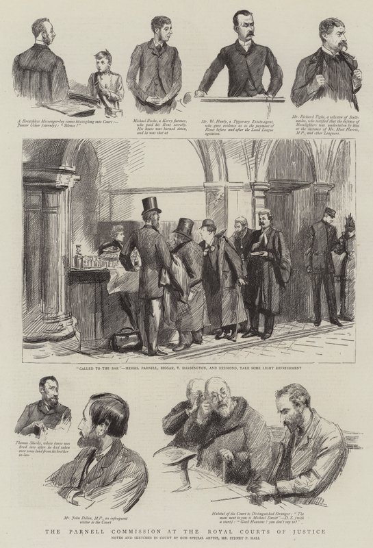 Die Parnell-Kommission am Royal Courts of Justice von Sydney Prior Hall