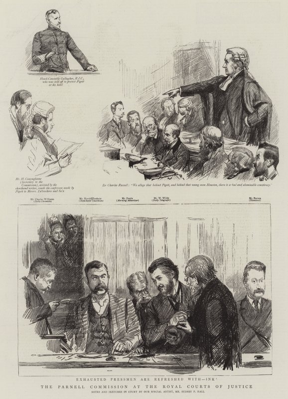 Die Parnell-Kommission am Royal Courts of Justice von Sydney Prior Hall