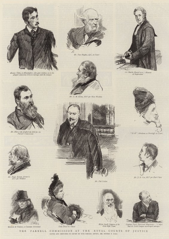 Die Parnell-Kommission am Royal Courts of Justice von Sydney Prior Hall