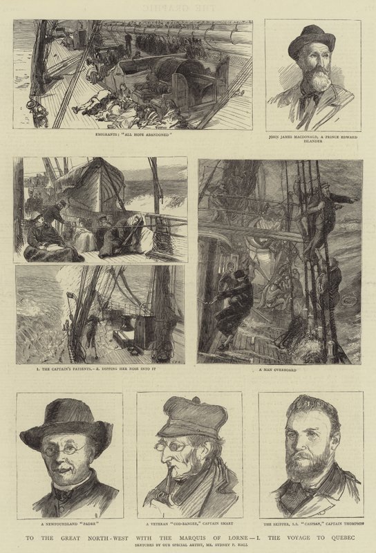 Zum großen Nordwesten mit dem Marquis von Lorne, I, die Reise nach Quebec von Sydney Prior Hall