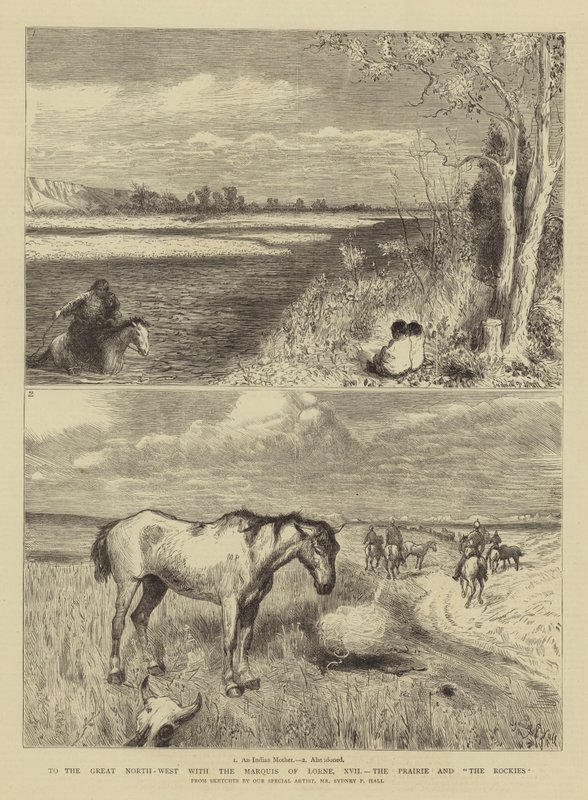 In den Nordwesten mit dem Marquis von Lorne, XVII, die Prärie und die Rockies von Sydney Prior Hall