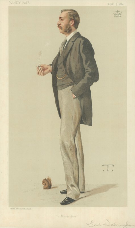 Lord Walsingham, ein Naturforscher, 9. September 1882, Vanity Fair Karikatur von Theobald Chartran