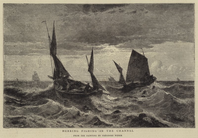 Heringsfischen im Kanal von Theodore Weber