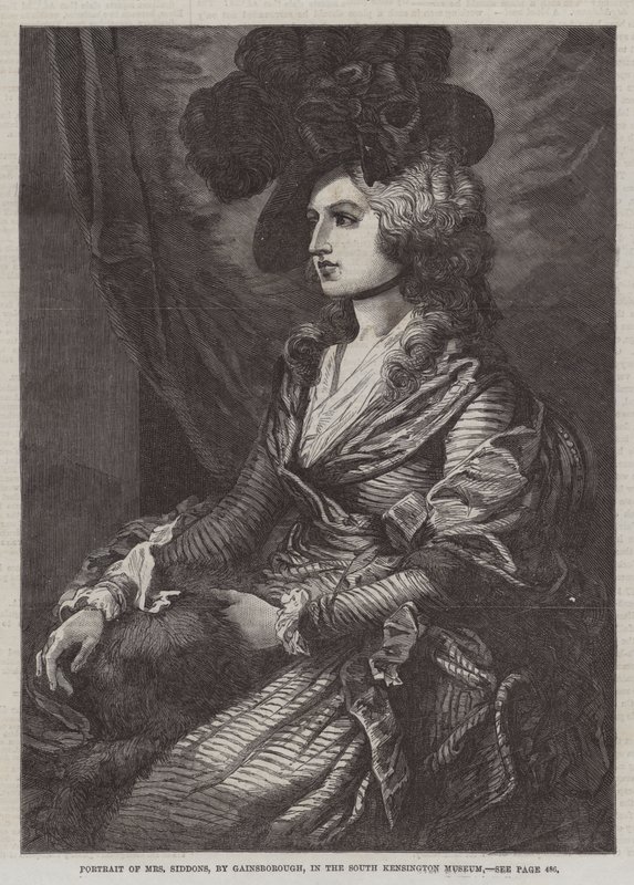 Porträt von Mrs. Siddons, im South Kensington Museum von Thomas Gainsborough