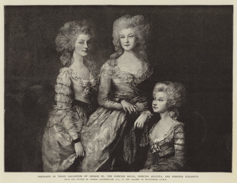 Porträts der drei Töchter von George III., die Prinzessin Royal, Prinzessin Augusta und Prinzessin Elizabeth von Thomas Gainsborough
