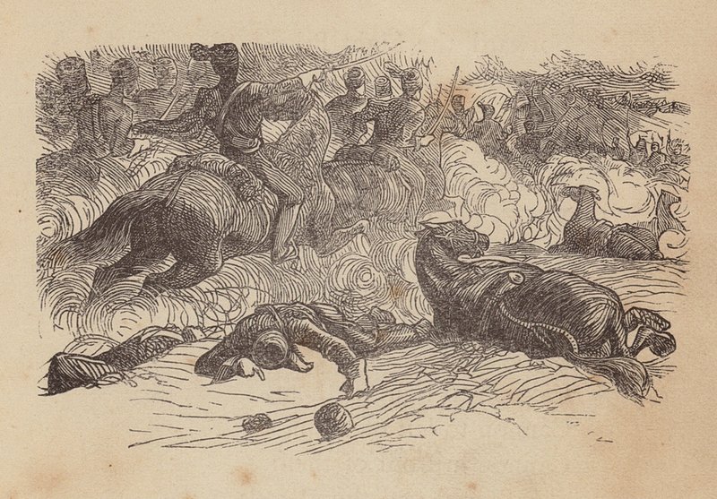 Der Angriff der Leichten Brigade (farbige Gravur) von Thomas Dalziel